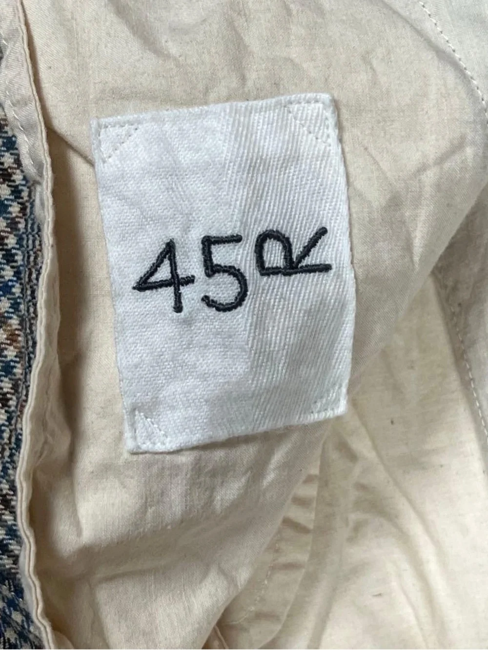 45R Check Pattern Wool Slacks Pants - Picture 7 of 15